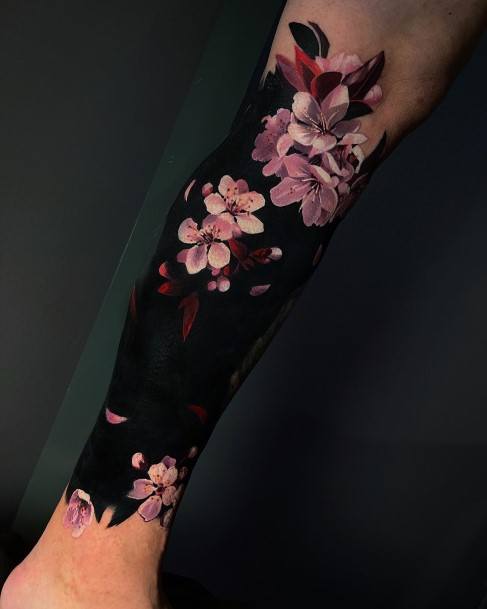 Exquisite Leg Sleeve Tattoos On Girl