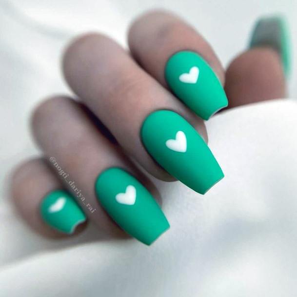 Exquisite Light Green Nails On Girl