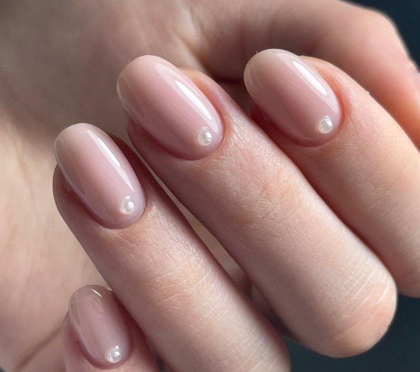 Exquisite Light Nude Nails On Girl