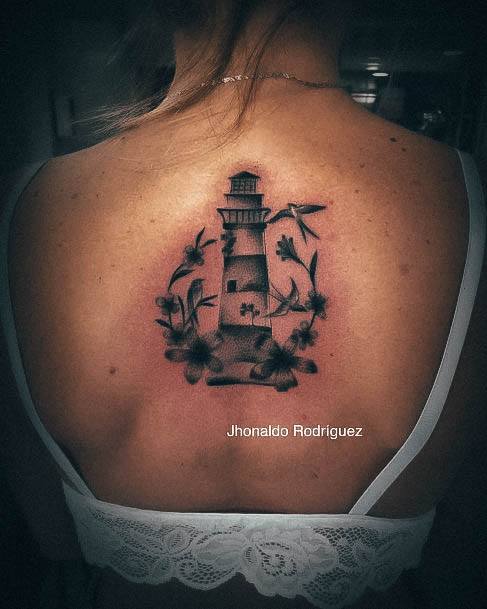 Exquisite Lighthouse Tattoos On Girl