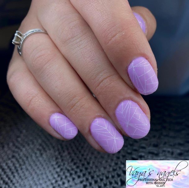 Exquisite Lilac Nails On Girl