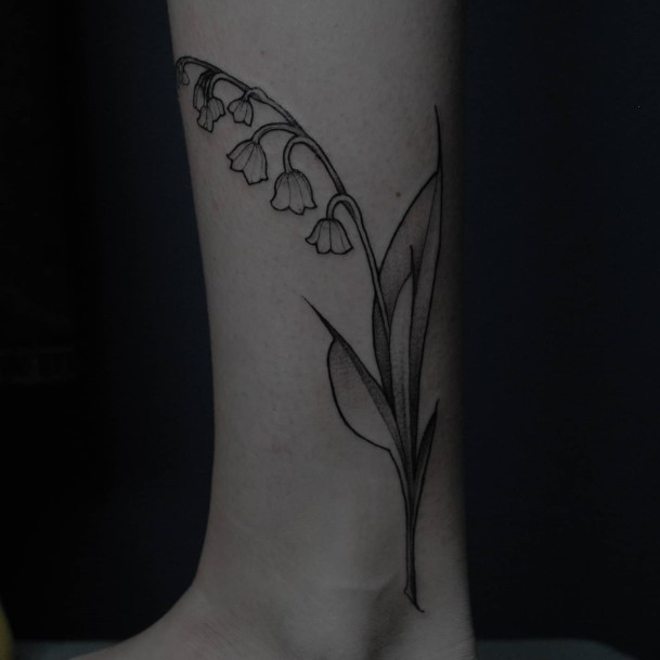 Exquisite Lily Of The Valley Tattoos On Girl