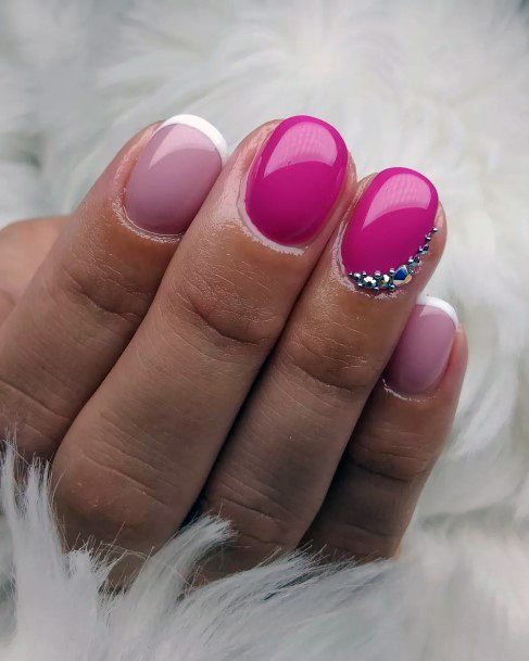 Exquisite Magenta Nails On Girl