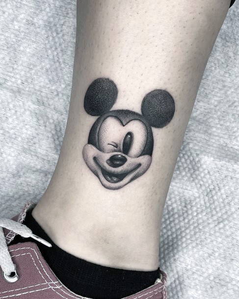 Exquisite Mickey Mouse Tattoos On Girl