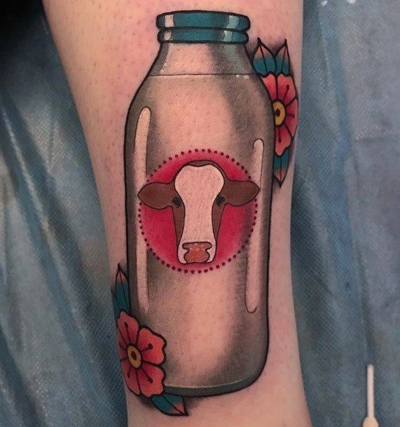 Exquisite Milk Tattoos On Girl