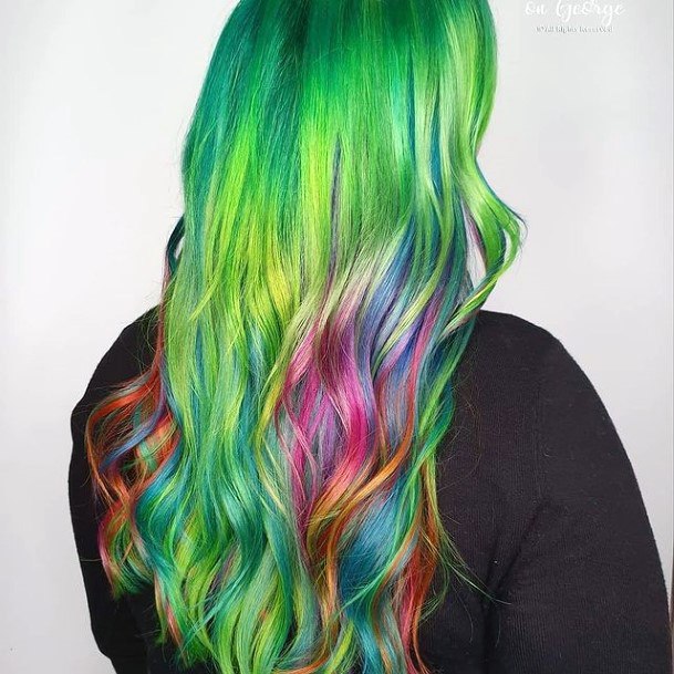 Exquisite Neon Hairstyless On Girl