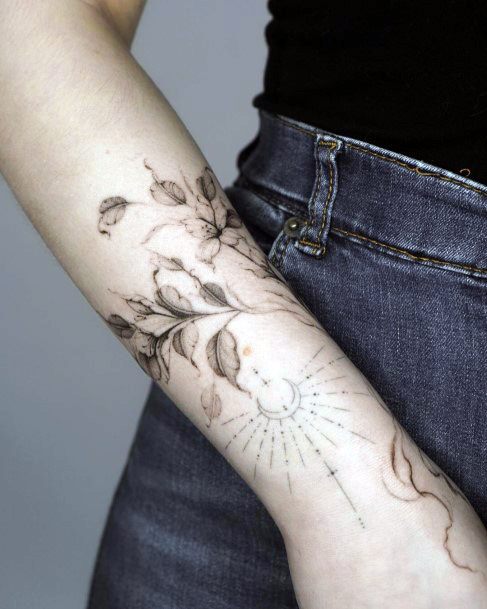 Exquisite Olive Tree Tattoos On Girl