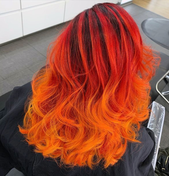 Exquisite Orange Ombre Hairstyless On Girl