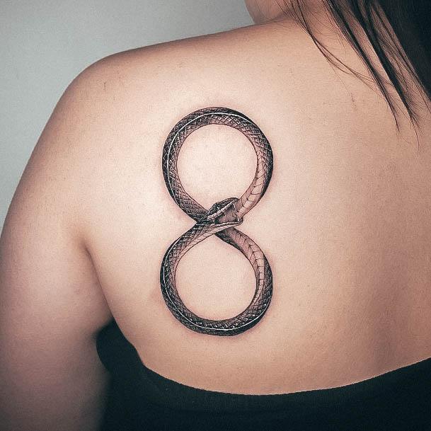 Exquisite Ouroboros Tattoos On Girl