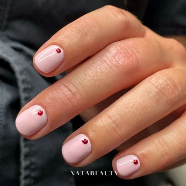 Exquisite Pale Pink Nails On Girl