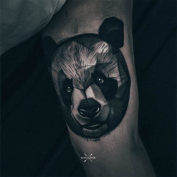 Exquisite Panda Tattoos On Girl