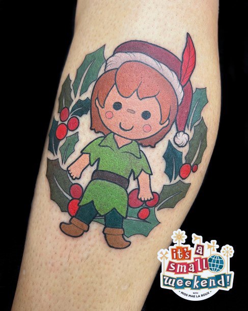 Exquisite Peter Pan Tattoos On Girl