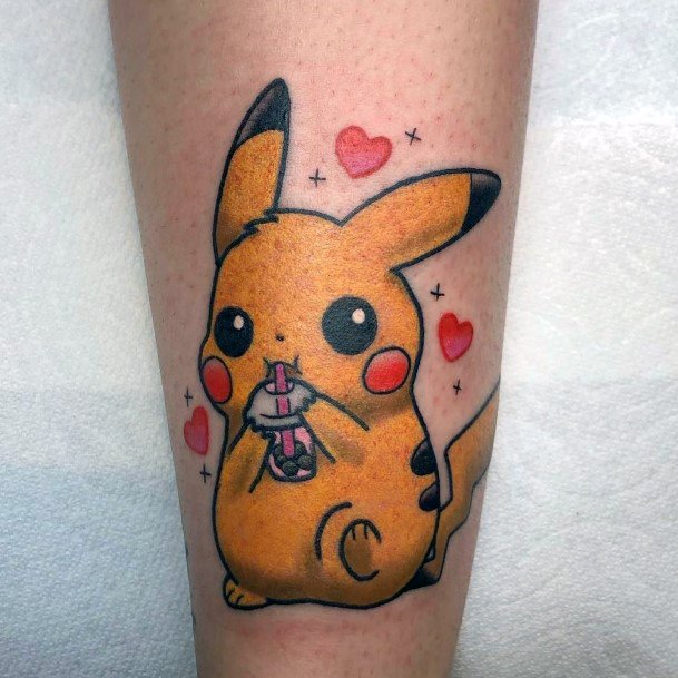Exquisite Pikachu Tattoos On Girl