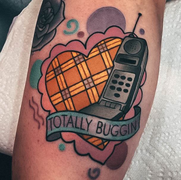 Exquisite Plaid Tattoos On Girl