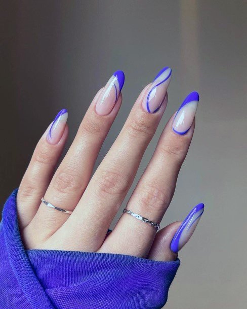 Exquisite Purple Dress Nails On Girl