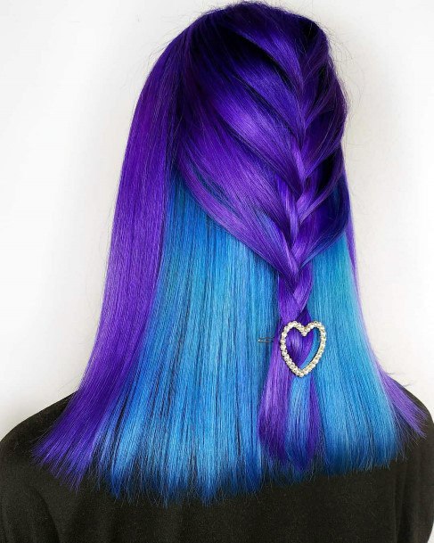 Exquisite Purple Ombre Hairstyless On Girl