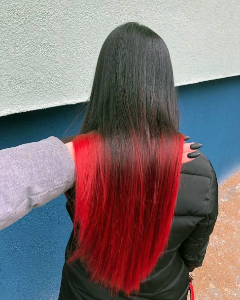 Exquisite Red Ombre Hairstyless On Girl