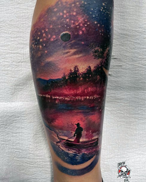 Exquisite River Tattoos On Girl