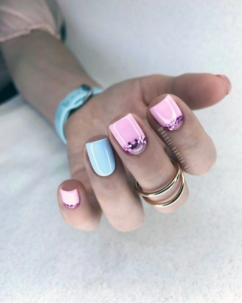 Exquisite Rose Pink Nails On Girl