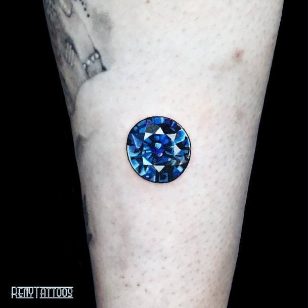Exquisite Sapphire Tattoos On Girl
