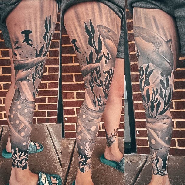 Exquisite Shark Tattoos On Girl