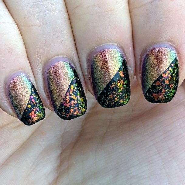 Exquisite Shimmer Nails On Girl