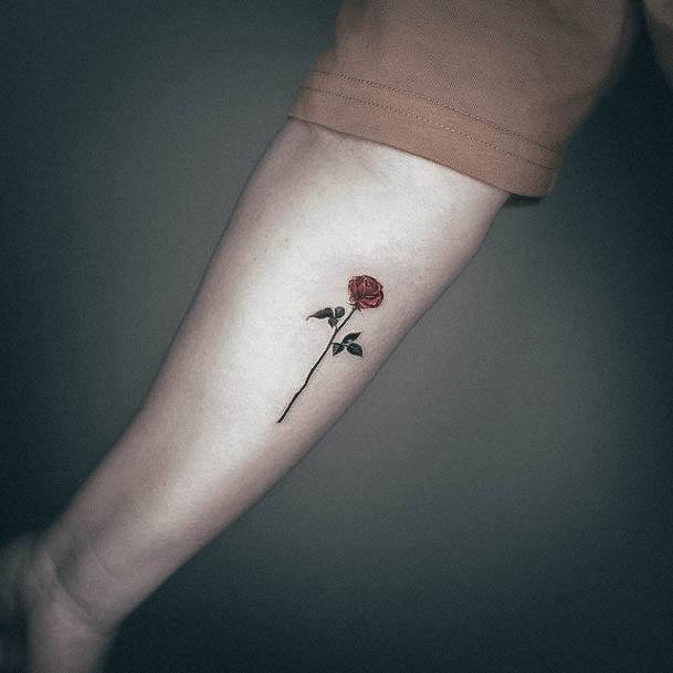 Exquisite Small Flower Tattoos On Girl