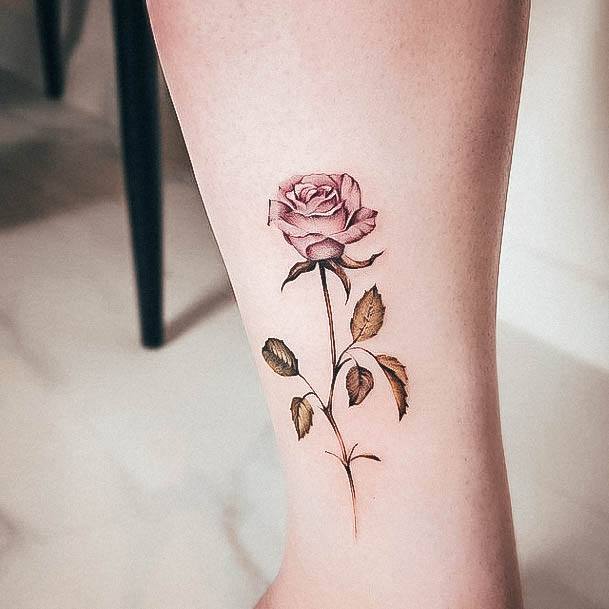 Exquisite Small Rose Tattoos On Girl