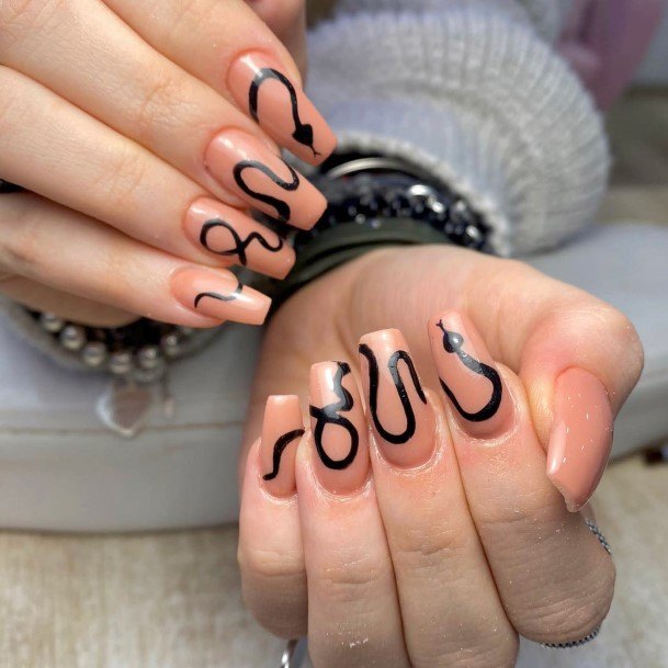 Exquisite Snake Nails On Girl