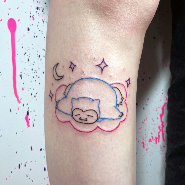 Exquisite Snorlax Tattoos On Girl