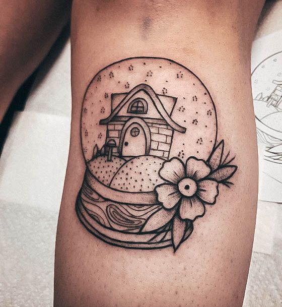 Exquisite Snowglobe Tattoos On Girl