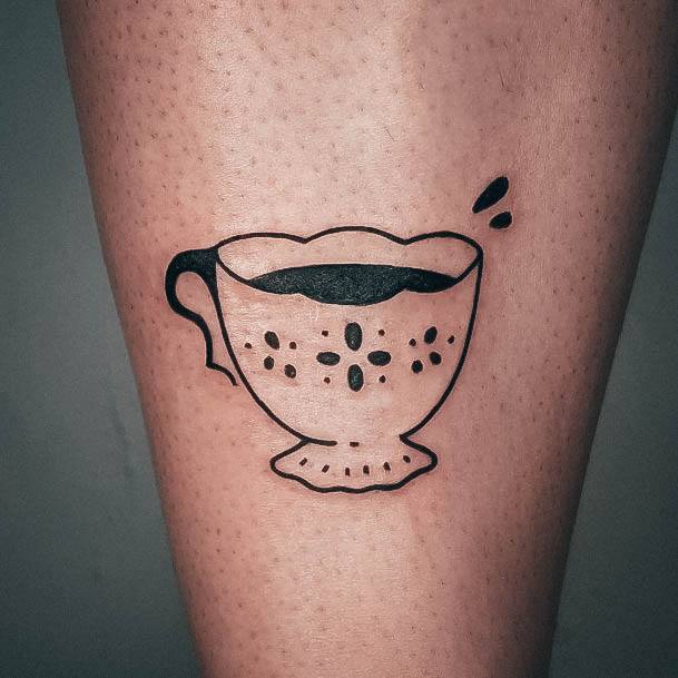 Exquisite Tea Tattoos On Girl