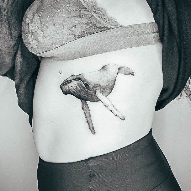 Exquisite Whale Tattoos On Girl