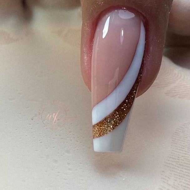 Exquisite White Designs Nails On Girl