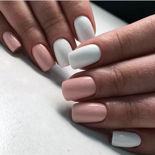 Exquisite White Dress Nails On Girl