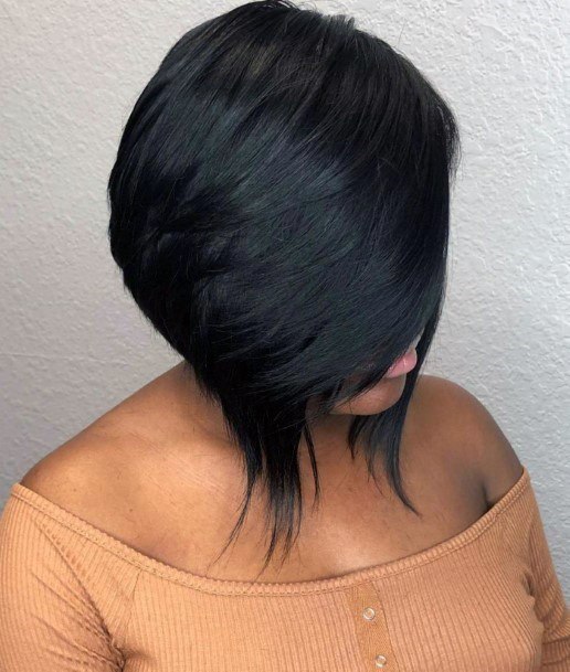 Extra Long Front Side Swept Bob Hairstyles For Black Women