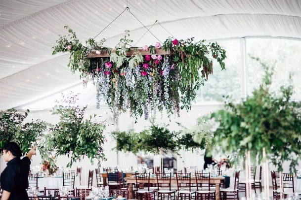 Extravagant Hanging Floral Plant Amazing Wedding Reception Decoration Inspiration