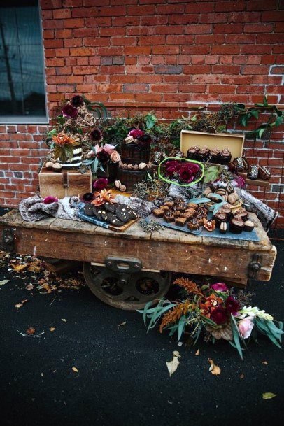 Extravagant Rustic October Wedding Desert Bar Inspiration