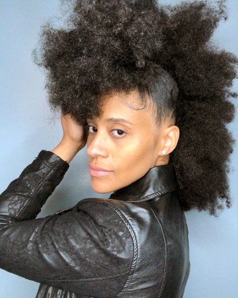 Extreme Afro Mohawk Updo Hairstyles For Black Women