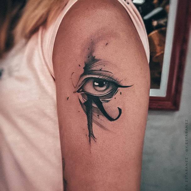 Eye Of Horus Tattoo Design Inspiration For Women