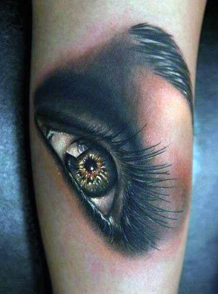 Eye Shadow And Dream Catcher For Women Tattoo