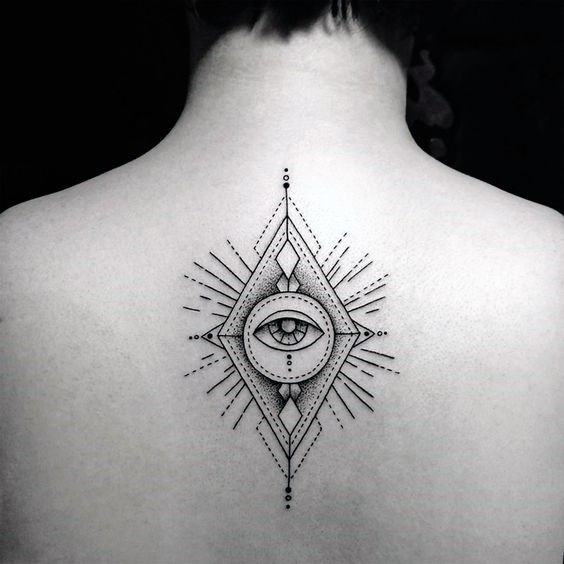 Eye Tattoo For Women On Back