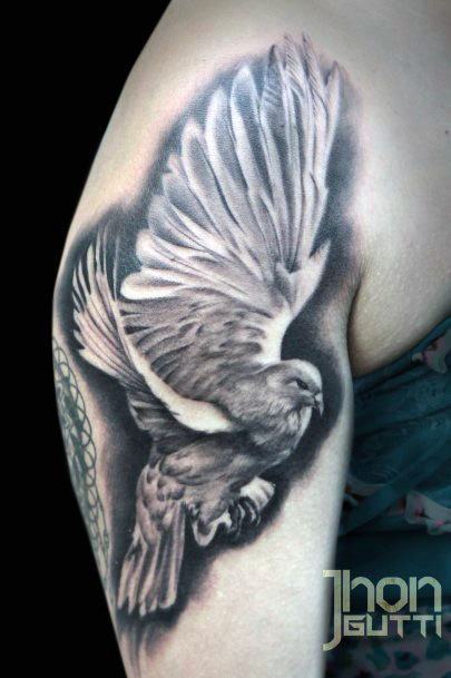 Fab Dark Dove Tattoo Women