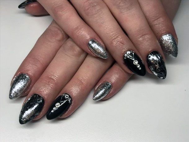 Fab Silver White Women Nails