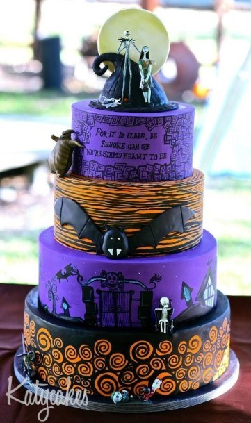 Fabulous Halloween Wedding Cake