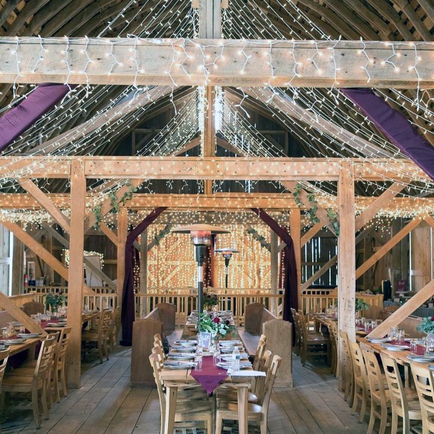 Fairy Tale Barn With Sparkling Lights Fall Wedding Ideas