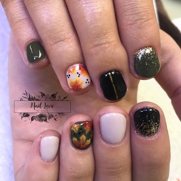 Fall Leafic Womens Fall Leaf Nail Designs