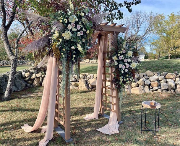 Fall Wedding Flowers Arch