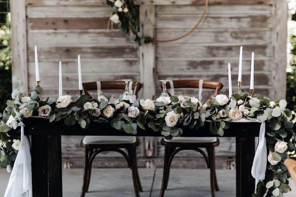 Fall Wedding Flowers Table Runner