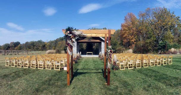 Fall Wedding Flowers Welcome Arch